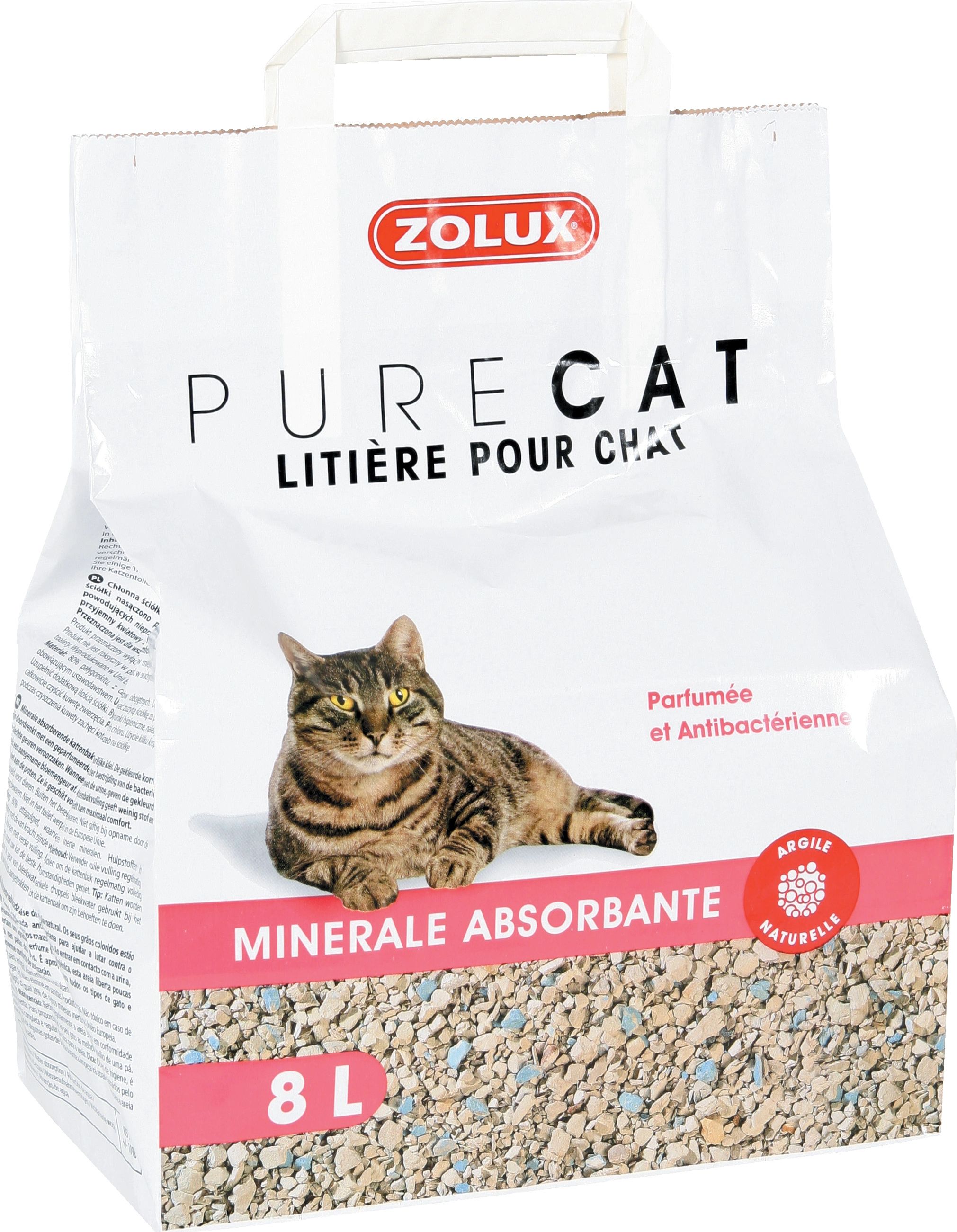 Żwirek dla kota Zolux PureCat Antybakteryjny Kwiatowy 8 l